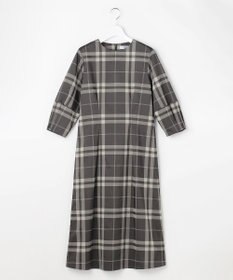 J.PRESS LADIES L ブロックチェックジャガード ワンピース