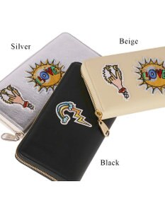 tsumori chisato CARRY ラブワッペン ラウンドファスナー長財布