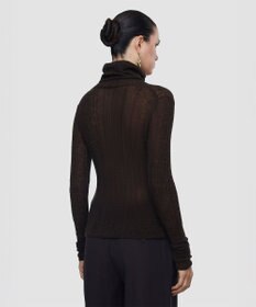 JOSEPH シアーウールリブ ハイネックニット