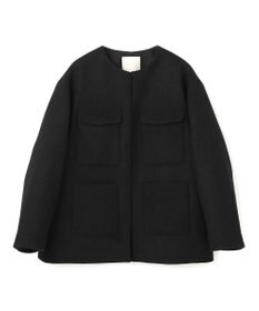 UNFILO ウールブレンド ノーカラーコート