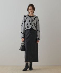 GRACE CONTINENTAL フクレジャガードニットカーディガン