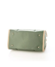 UNBILLION ペルケ perche / ナイロンキルト×クロコ型押し牛革2wayトートバッグS