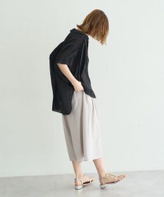 YECCA VECCA 【ドライタッチ】シアーバックギャザーシャツ