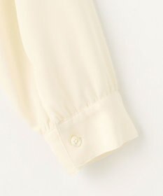 J.PRESS LADIES L 【洗える】ピーチサテン ボウタイ ブラウス