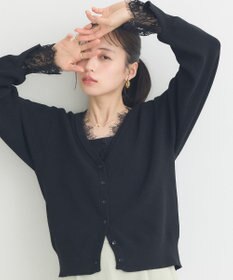 earth music&ecology レーストリムカーディガン