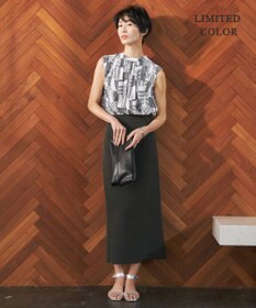 ICB 【WEB限定カラーあり】 Back Satin Amunzen ノースリーブブラウス