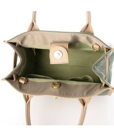 UNBILLION ペルケ perche / ナイロンキルト×クロコ型押し牛革2wayトートバッグS