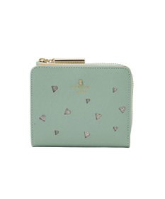 LANVIN en Bleu リュクサンブールハート 二つ折りLファスナー財布