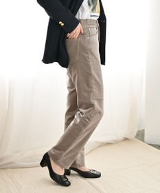 caqu レギュラーストレート 裏起毛コーデュロイパンツ