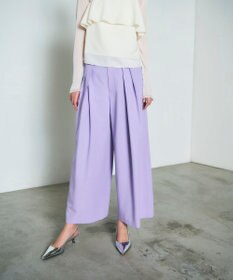 GRACE CONTINENTAL ツータックベルトワイドパンツ