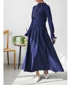 Green Parks AnriettMusee  リブニットドッキングワンピース