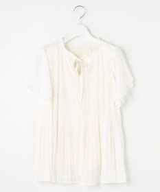 Feroux 【2WAY】シフォンジョーゼットプリーツ ブラウス