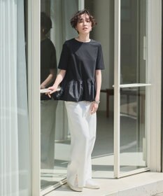 #Newans 【撥水・吸水速乾】コンビネーションペプラムチュニックカットソー