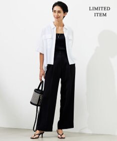 ICB 【2WAY・WEB限定・洗える】シルフィルダブルクロス サスペンダーパンツ