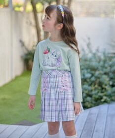 ANY KIDS チェック柄 ガーリー スカパン