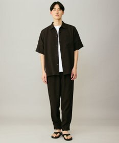 UNFILO MENS リネンライク イージーテーパード