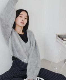 WEGO ファータッチニットショートカーデ