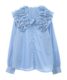 Green Parks フリルビッグカラーブラウス