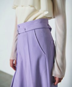 GRACE CONTINENTAL ツータックベルトワイドパンツ