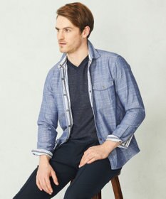 JOSEPH ABBOUD 【人気！1枚で2通りの着こなし】定番 リバーシブルシャツ