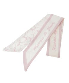 Maison de FLEUR リボンプリントスカーフ