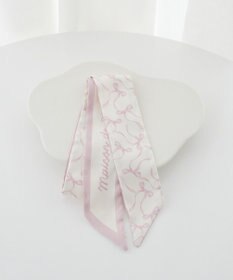Maison de FLEUR リボンプリントスカーフ