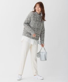 自由区 【洗える】ウォッシャブルハイカウントフラノ ストレートパンツ