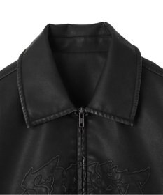 WEGO 【ユニセックス着用ITEM】PUダメージアップリケブルゾン