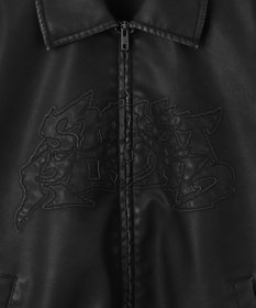 WEGO 【ユニセックス着用ITEM】PUダメージアップリケブルゾン