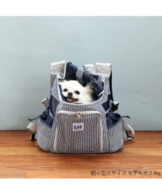 PET PARADISE Ｌｅｅ ハグ＆リュック  キャリーバッグ 《ヒッコリー柄》 M 小型犬