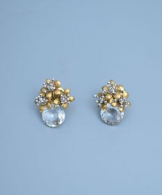 monshiro ウィンターコスモスグラスイヤリング