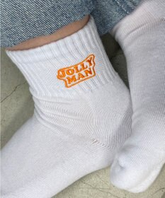 WEGO カラーロゴアンクルソックス