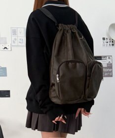 WEGO PUポケットデザインナップサック