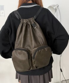 WEGO PUポケットデザインナップサック