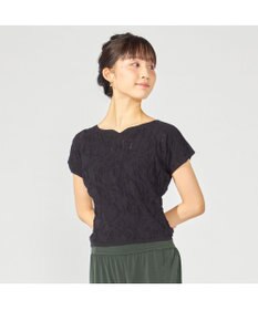 Chacott 【ノーソーイングニット】バレリーナネックコンパクトTシャツ