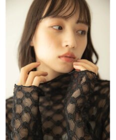 earth music&ecology ハイネックシアーフラワーインナー