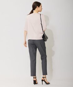 ICB 【洗える】 サテンクレープ Tブラウス