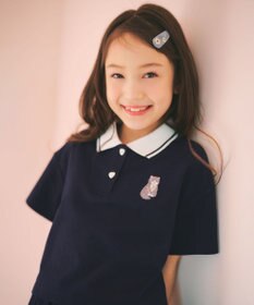 ANY KIDS 【洗濯機可能/吸汗速乾】ドライタッチ ショート丈ポロシャツ