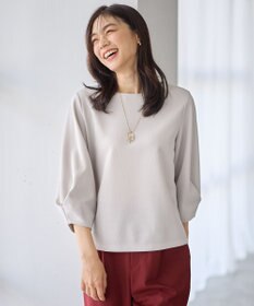 ANY コンフォータブル袖タックブラウス