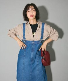 Green Parks ・ＳＵＧＡＲ　ＳＰＯＯＮ　サテンオーバーシャツチュニック