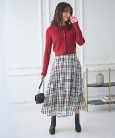 Feroux 【古畑星夏さん着用・アンサンブル】ロゴ刺繍入りケーブルアンサンブル ニット