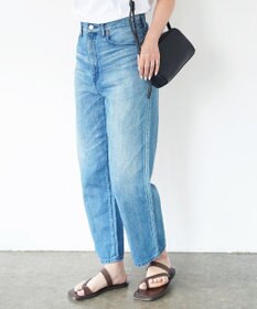 caqu FS linen ankle boy`s アンクル丈 ゆったりボーイフィットリネンデニム