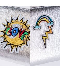 tsumori chisato CARRY ラブワッペン ラウンドファスナー長財布