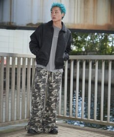 WEGO 【ユニセックス着用ITEM】PUダメージアップリケブルゾン