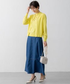 23区 S 【洗える】ライトダンガリー フレア スカート