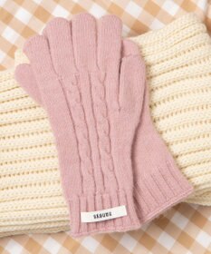 WEGO ケーブル編みグローブ