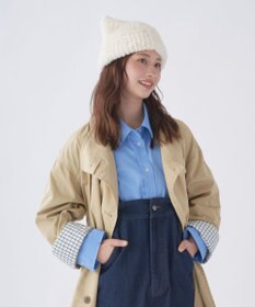 MOONBAT estaa(エスタ) ボリュームヘアリー 猫耳シャロット ニット帽 帽子