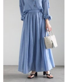 Te chichi シャンブレーボイルスカート