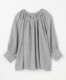 ANY 【手洗い可能】ヨーロピアンリネンギャザーブラウス