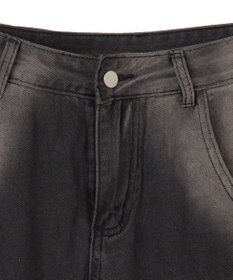 WEGO スリットダメージルーズデニム